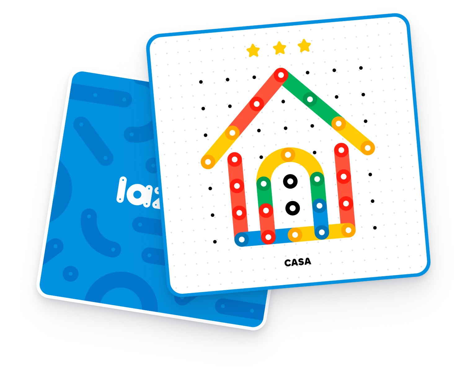 Carta dada vuelta mostrando la figura de la casa